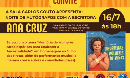 Poeta Ana Cruz lança livro em sarau em Niterói